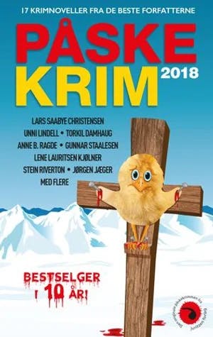 Omslag: "Påskekrim 2018 : 17 kriminalnoveller" av Myriam H. Bjerkli