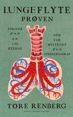Omslag: "Lungeflyteprøven : : forsvar for en ung kvinne som var mistenkt for spedbarnsdrap" av Tore Renberg