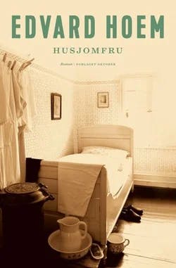 Omslag: "Husjomfru : : roman" av Edvard Hoem